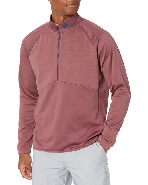 Adidas Red Standard Cold.rdy Quarter Zip Pullover for men