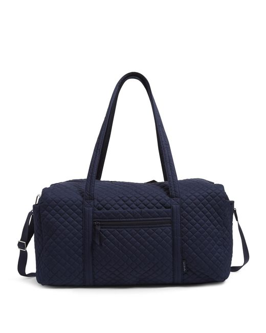 Vera Bradley Blue Cotton Large Travel Duffel Bag