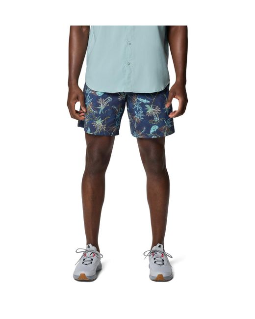 Columbia Blue Pfg Super Backcast Ii Quick Dry Swim Short for men