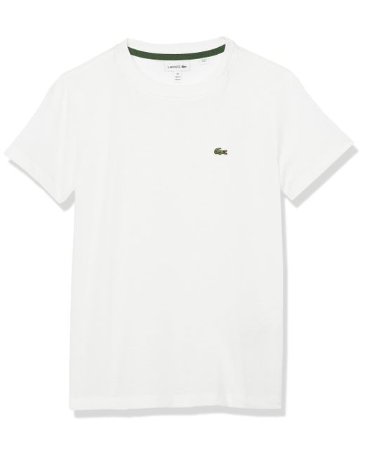 Lacoste White Short Sleeve Crew Neck Classic Cotton T-shirt