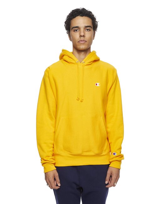 Champion Mens Reverse Weave Pullover in Yellow for Men Lyst
