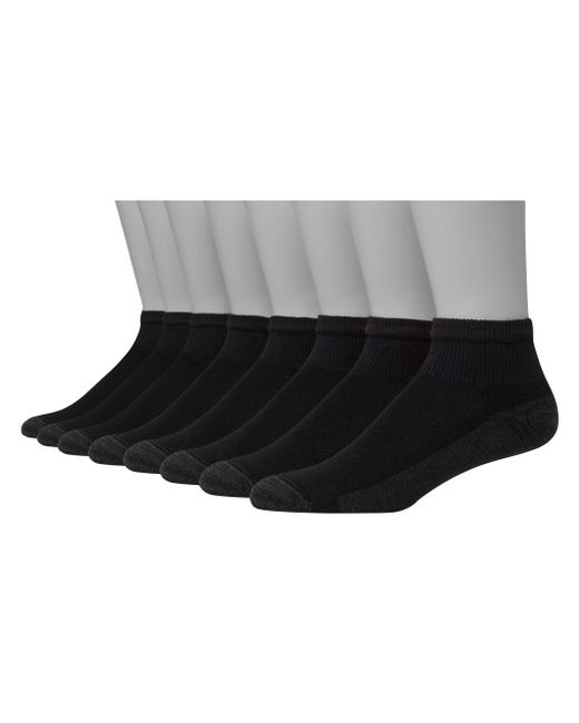 Hanes Gray S Max Cushioned Multi-packs Ultimate 8-pack Ultra Freshiq Odor Control With Wicking Ankle Socks for men