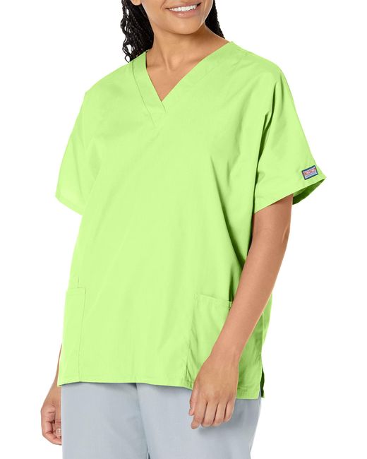 CHEROKEE Green Scrubs For Workwear Originals V-neck Top 4700