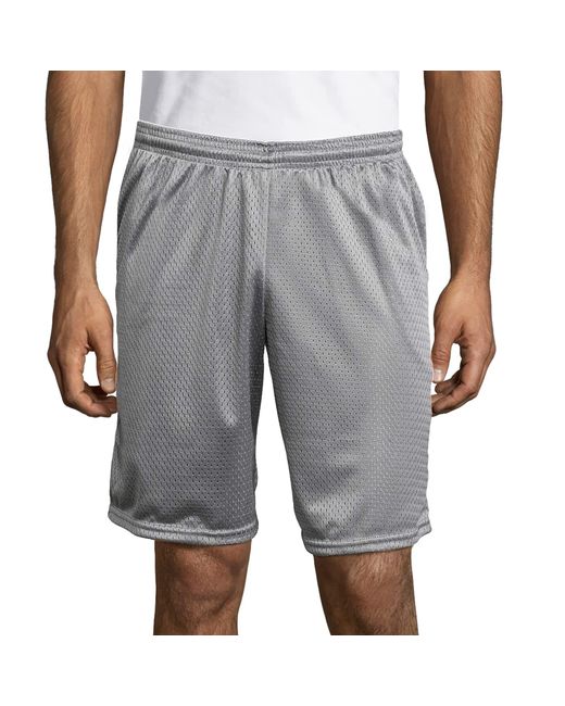 Hanes Gray Sport Mesh Pocket Short for men