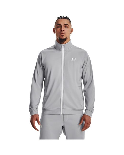 Under Armour Gray Sportstyle Tricot Jacket, for men