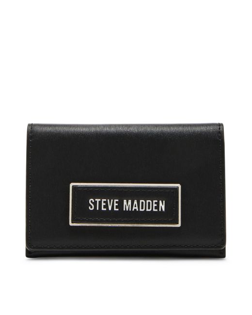 Steve Madden Black Bmicro Small Bifold Wallet