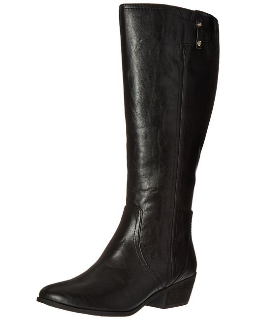 Dr. Scholls Black Shoes Womens Brilliance Wide Calf Riding Boot