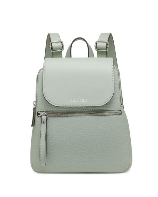 Calvin Klein Gray Reyna Novelty Key Item Flap Backpack