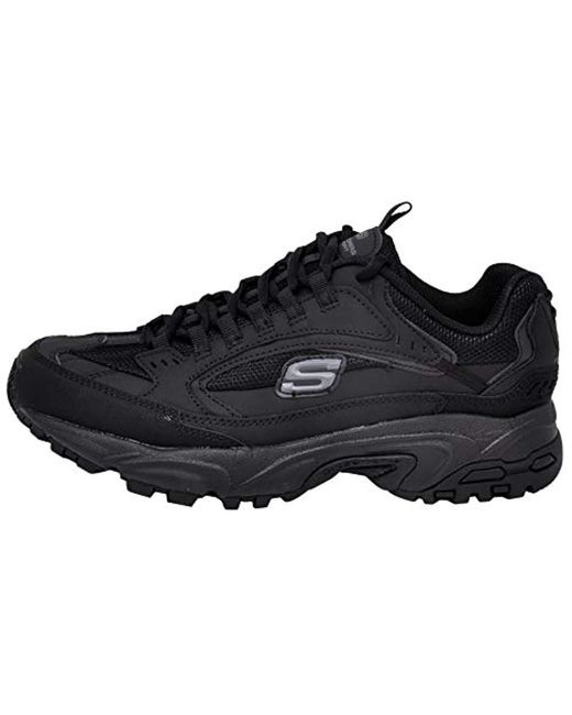 Skechers Synthetic Sport Stamina Nuovo Cutback Lace-up Sneaker in Black ...