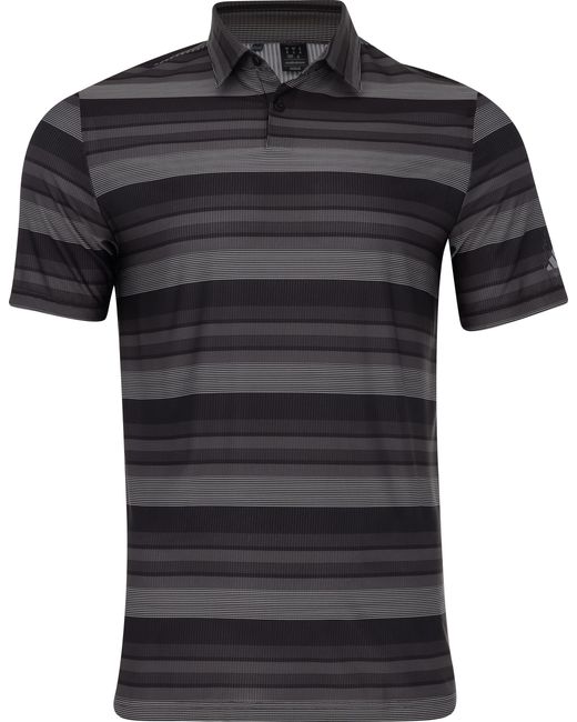 Adidas Black Ultimate365 Heat.rdy Stripe Polo Shirt for men