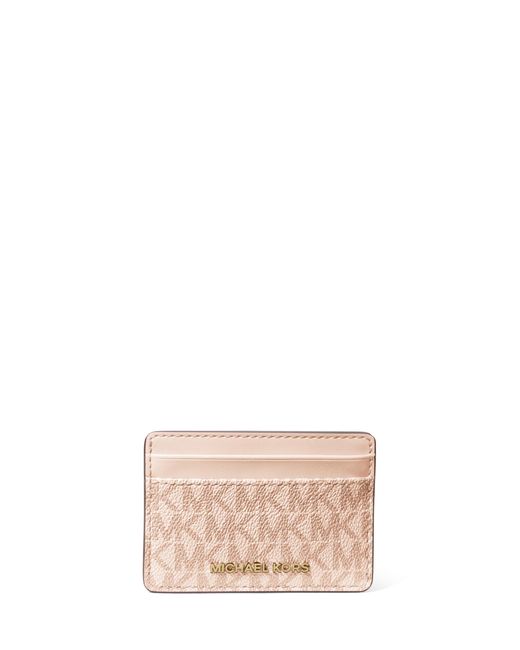 MICHAEL Michael Kors Natural Mk Jet Set Signature Logo Card Case