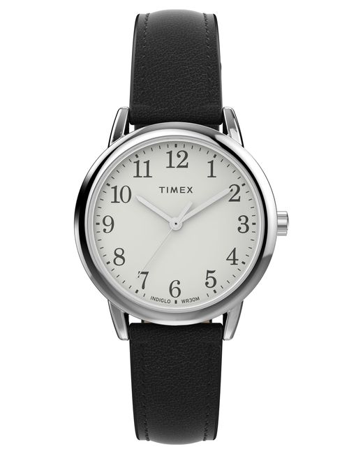 Timex Gray Black Strap White Dial Silver-tone