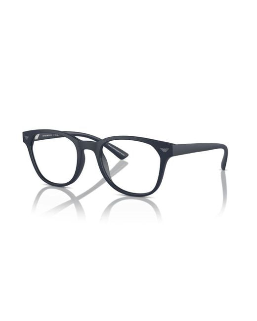 Emporio Armani Black Ea3240u Universal Fit Round Prescription Eyewear Frames for men