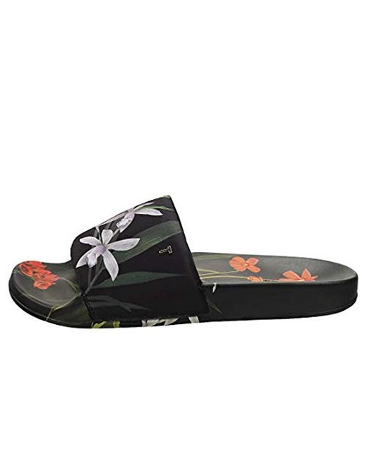 Ted Baker Avelini Womens Black Multicolour Textile Slide