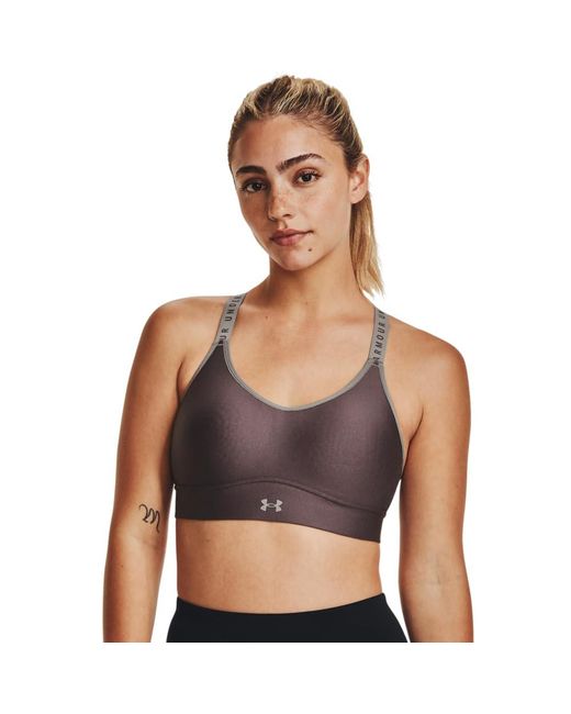 Under Armour Gray Infinity Mid Covered Sports Bra