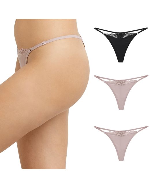Maidenform White M Adjustable String Thong Underwear