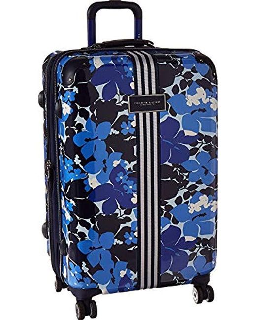 Tommy Hilfiger Blue Floral Hardside 24" Spinner, Luggage for men