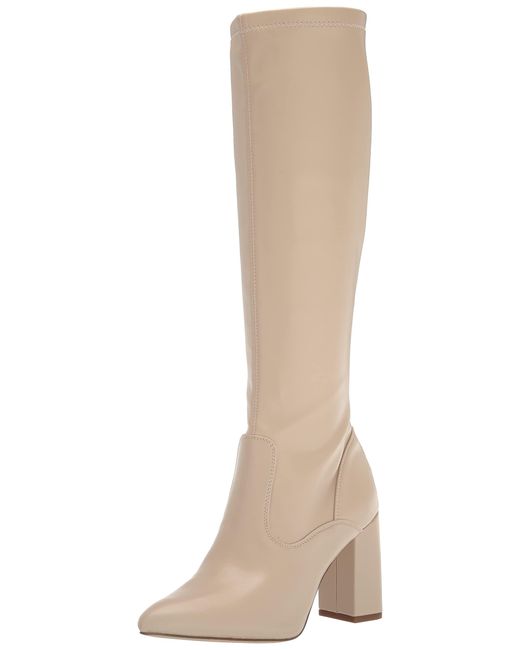 Franco Sarto S Katherine Pointed Toe Knee High Boots Cashmere White Stretch 9 M