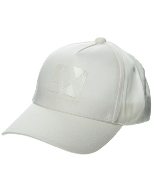 Emporio Armani White A | X Armani Exchange Ax Shiny Logo Baseball Hat