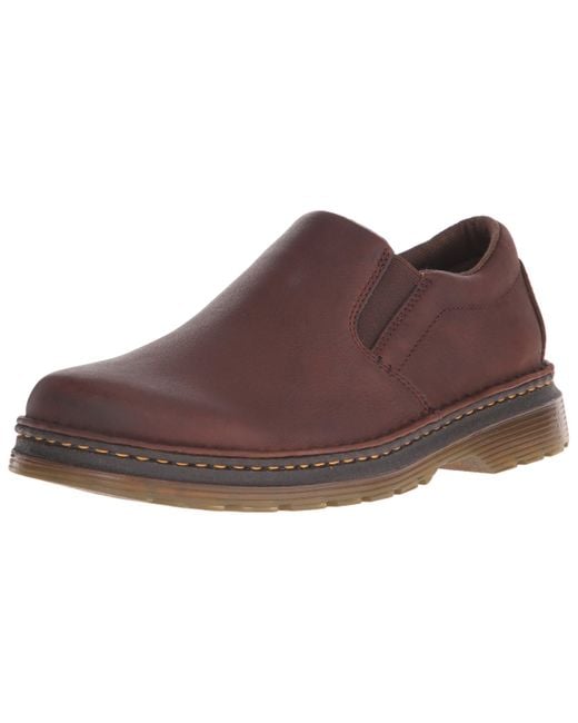 Dr. Martens Dr Martens Boyle Slip On Black Leather Shoe 21096001 Brown 10 Uk for Men Lyst
