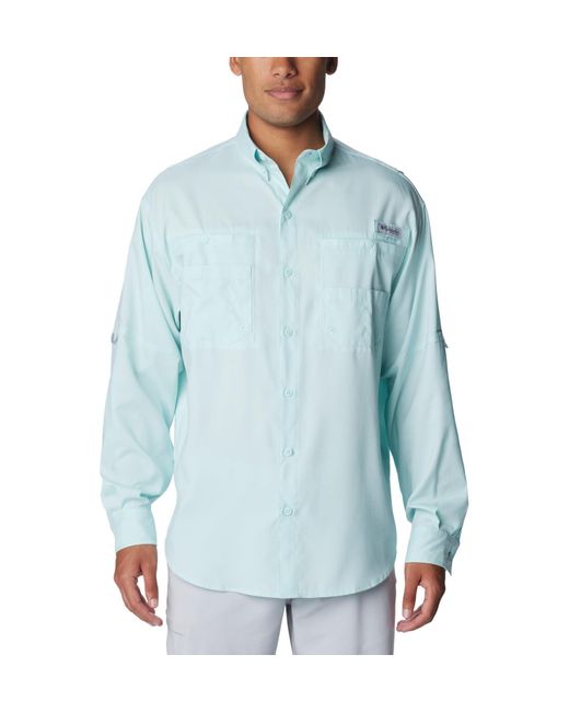Columbia Blue Tamiami Ii Long Sleeve Shirt for men