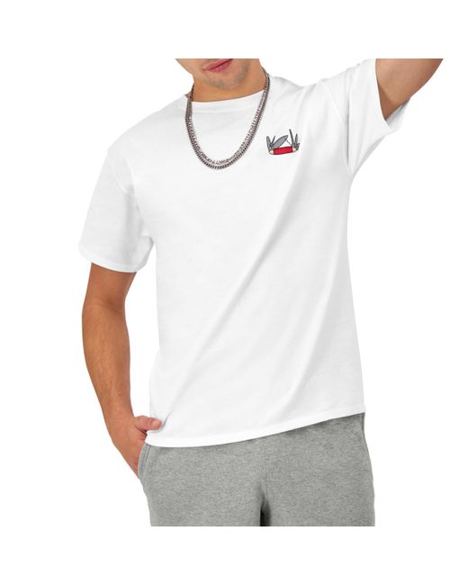 Champion , Classic, Comfortable Crewneck T-shirt, Graphic Tee, White Provisions for men