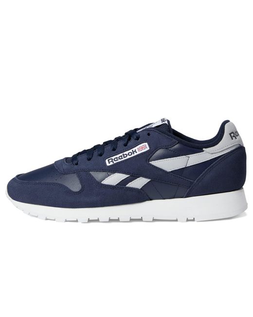 Reebok Blue Classic Leather Vector Navy/cold Grey/white 6.5