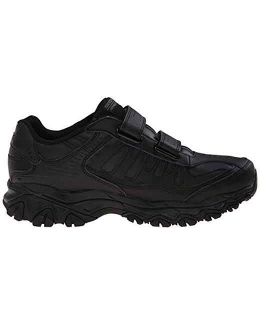 Skechers Afterburn Strike Memory Foam Velcro Sneaker in Black for Men ...