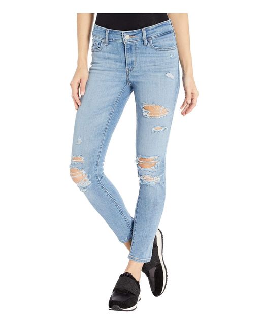 Levi's 711 Skinny-ankle Jeans in Blue | Lyst