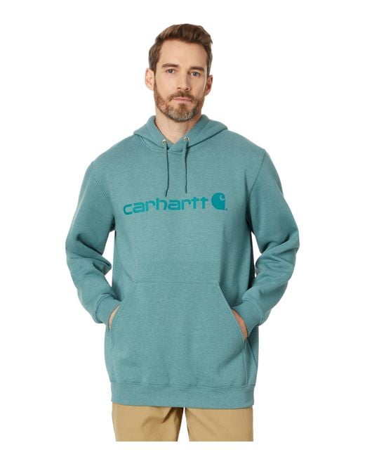 Carhartt Blue Big & Tall Loose Fit Midweight Logo Graphic Sweatshirt for men
