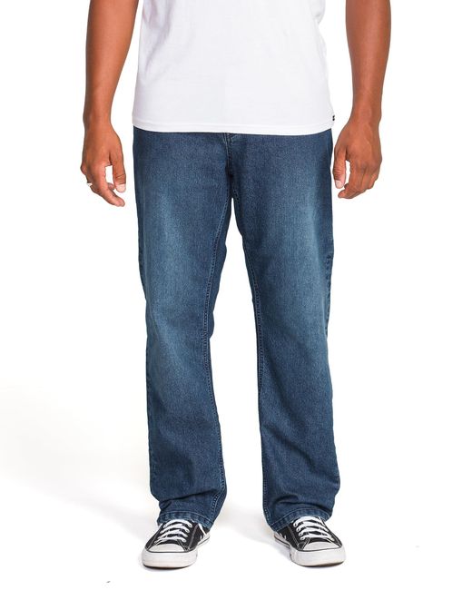 Volcom Blue V Solver Stretch Denim Pant-modern Fit for men