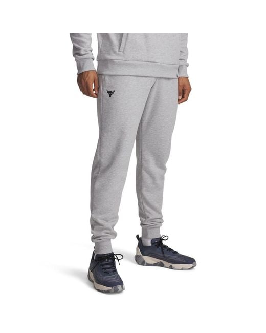Under Armour Gray Project Rock Fleece Jogger, for men