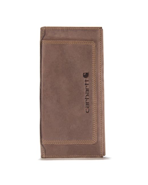 Carhartt Brown Leather Rodeo Wallet for men