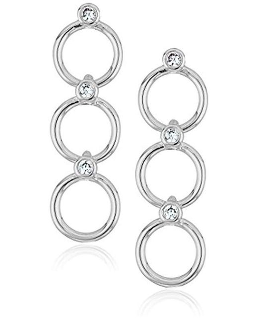 Lyst Kate Spade S Delicate Linear Drop Earrings Clear Silver In Kate Spade Metallic S Delicate Linear Drop Earrings Clear Silver Lyst