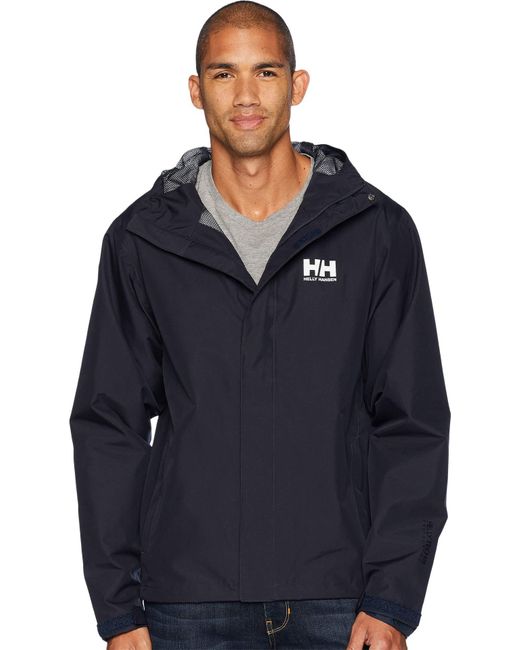 Helly Hansen Blue Seven J Waterproof Windproof Breathable Rain Jacket for men