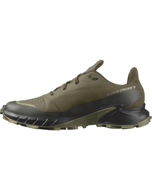 Salomon Brown Alphacross 5 Gore-tex Trail Running Shoes For for men