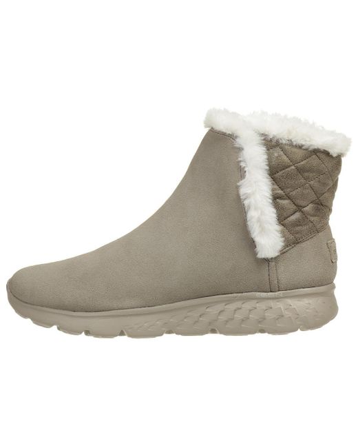 Skechers Black Performance On The Go 400 Cozies Winter Boot,taupe,7 M Us