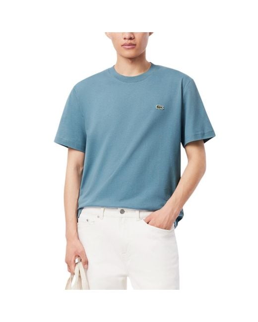 Lacoste Blue Classic Fit Cotton Jersey T-shirt for men