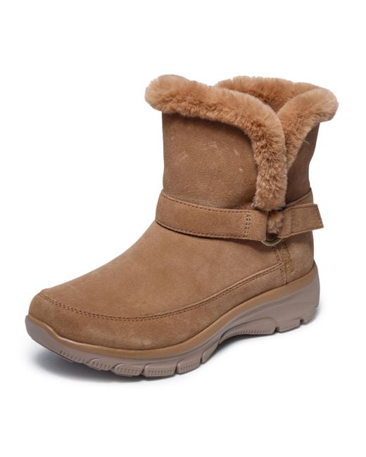 Skechers Brown Easy Going-dreamers Luxe Vibe Hands Free Slip-ins Mid Calf Boot