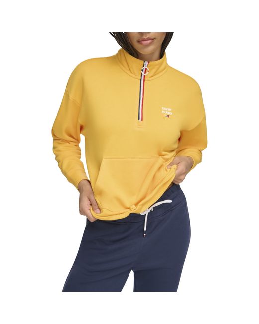 Tommy Hilfiger Yellow Soft French Terry Quarter Zip