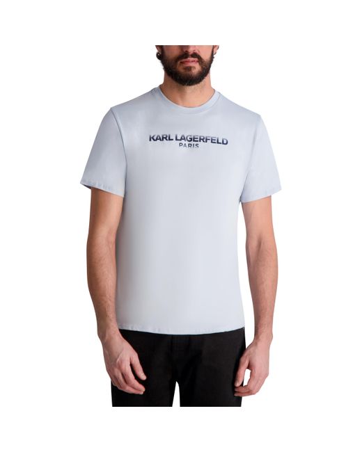 Karl Lagerfeld White Paris Short Sleeve Crewneck Karl Logo T-shirt for men