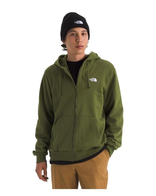 The North Face Green Evolution Simple Dome Full Zip Hoodie | 2 Piece Hood With Adjustable Drawcord for men