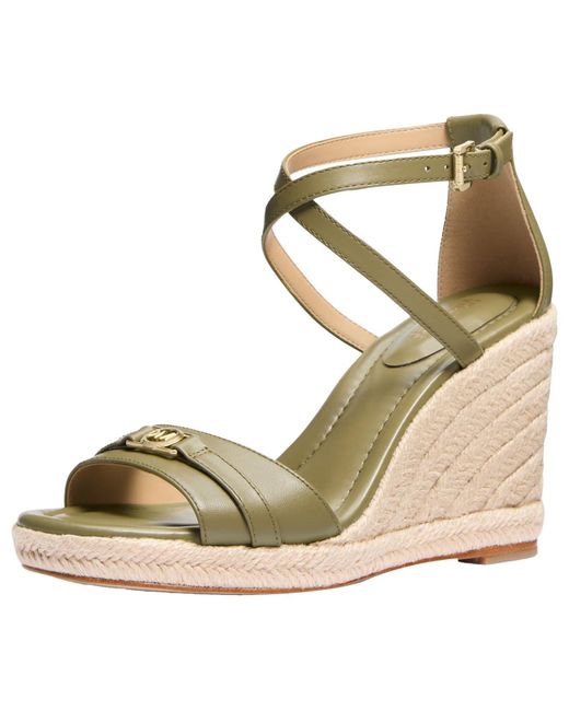 Michael Kors Natural Dy Espadrille Wedge Sandal
