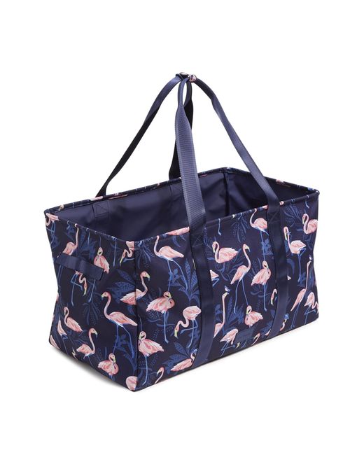 Vera Bradley Blue Recycled Lighten Up Reactive Large Car Tote