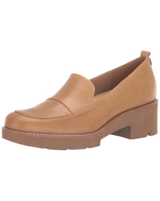 Naturalizer Black S Darry Slip On Lightweight Lug Sole Heeled Loafer ,toffee Brown Leather,10n