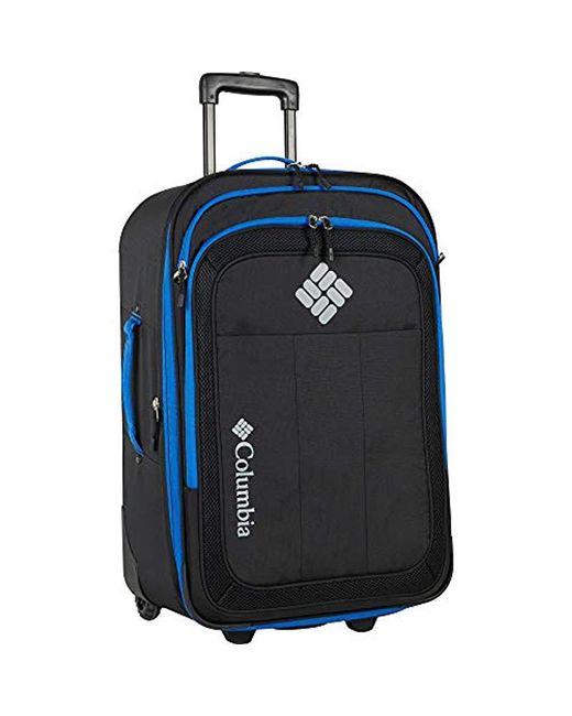 Columbia Blue Carry-on Rolling Luggage Suitcase