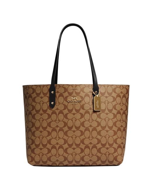 COACH Town Tote in Brown | Lyst