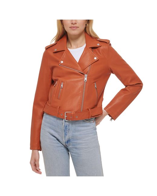 Levi's Multicolor Core Faux Leather Belted Motorcycle Jacket