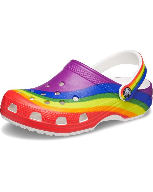 CROCSTM Multicolor Adult And Classic Rainbow Dye Clog