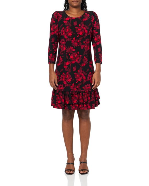 Tommy Hilfiger Red Dress,chili Pepper Multi,12